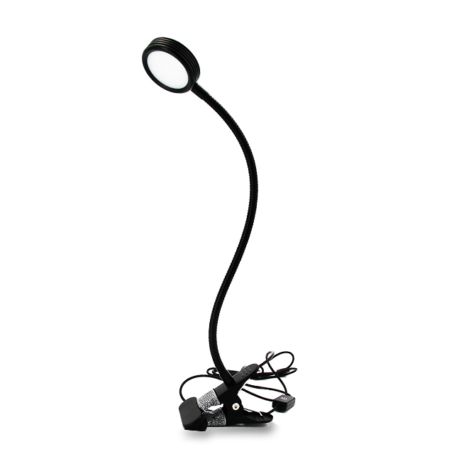 High Quality Bedside Reading Light Adjustable Led Clip Table Lamp Black Modern Reading Metal Desk Lamp