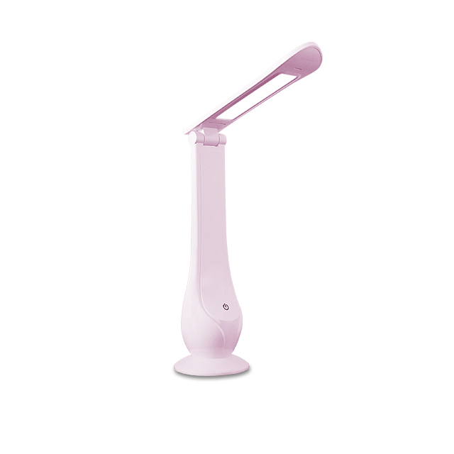 Small cute Dimmable Led Table Lamp Touch With Usb Charging Foldable Pink Rechargeable Desk Lamp