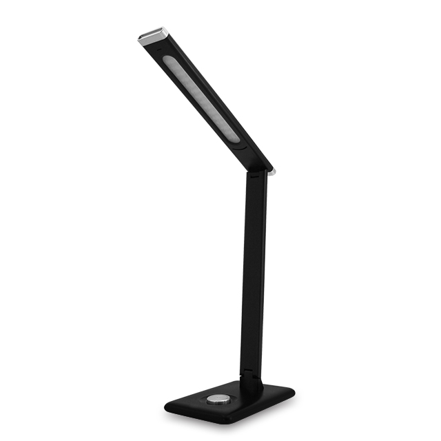Adjustable Folding Led Home Reading Work Light Night Lamp Black Expandable Desk Lamp With Adapter