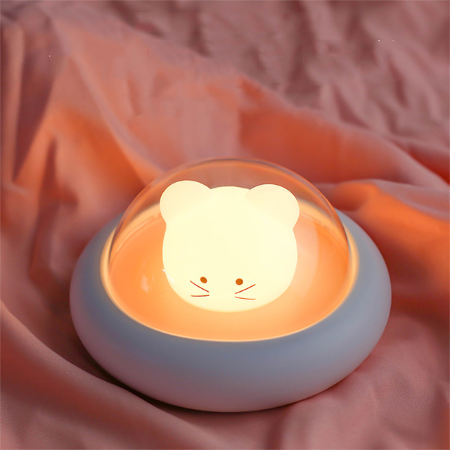 Creative Led Induction Bedroom Sleep Light Lamp Cute Gift Pink Decorative Desk Lamp Night Light