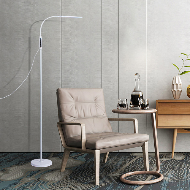 Led Lamp Intelligent Bedside Lamp Changing Touch Lamps With Handle Simple Modern Style Lighting White Led Floor Lamp