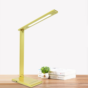 Led Light Gold Table Lamp With App Eyecaring Autodimming Wireless Charging Reading Desk Lamp