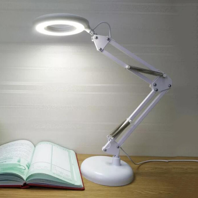 Arm Metal Office Clamp Work Led Design Annular Bedroom Reading Foldable Scalable Multi Angle Lighting Desk Lamp