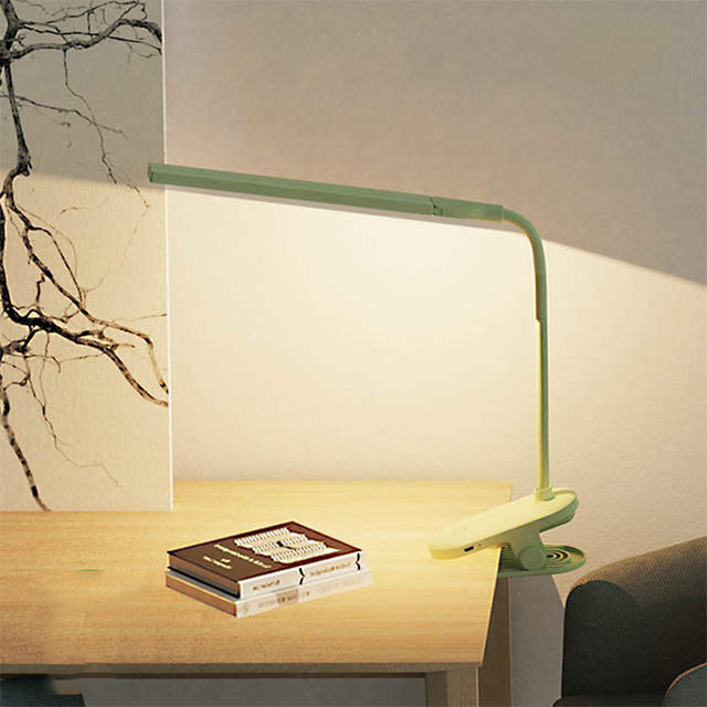 Modern LED Twin Head Stand Touch USB Charging Portable Foldable Double Head Reading Desk Lamp with Battery