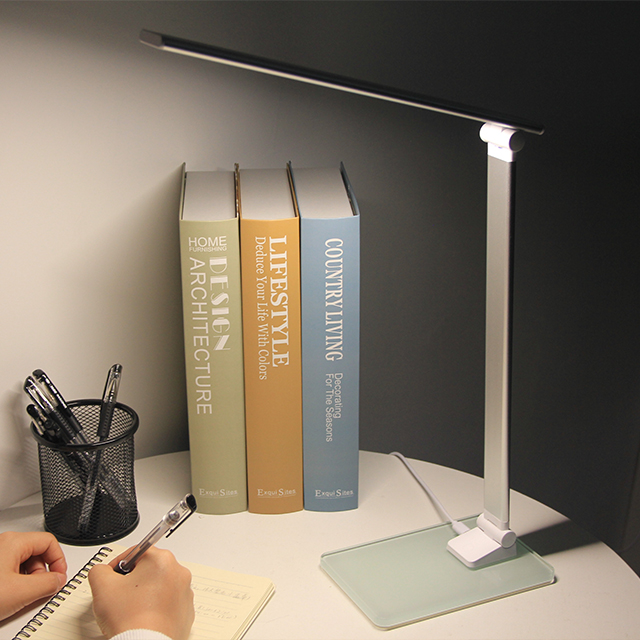 Multifunctional Table Lamp Northern Led High End Modern Dimmable Collapsible Glass Metal Desk Lamp