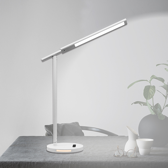 Modern Luxury Style Coffee Table Meta Minimalist Office Working Home Bedroom Wireless Charging Desk Table Light Lamp