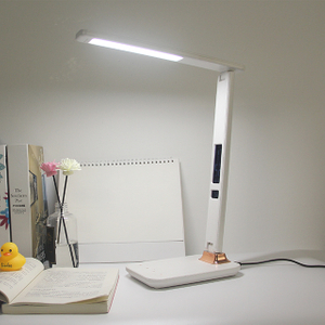 Multifunctional Bedside Led Light With Usb Output Port Modern White Rose Gold Calendar Table Desk Lamp 
